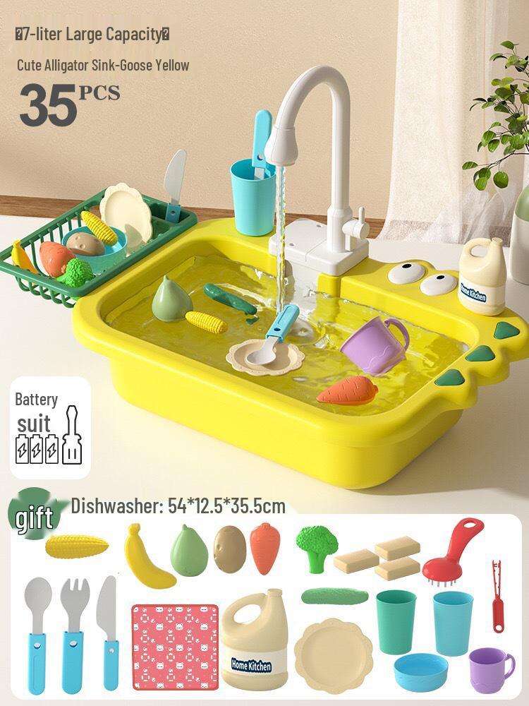 Children's Electric Water Kitchen Sink Toy Set