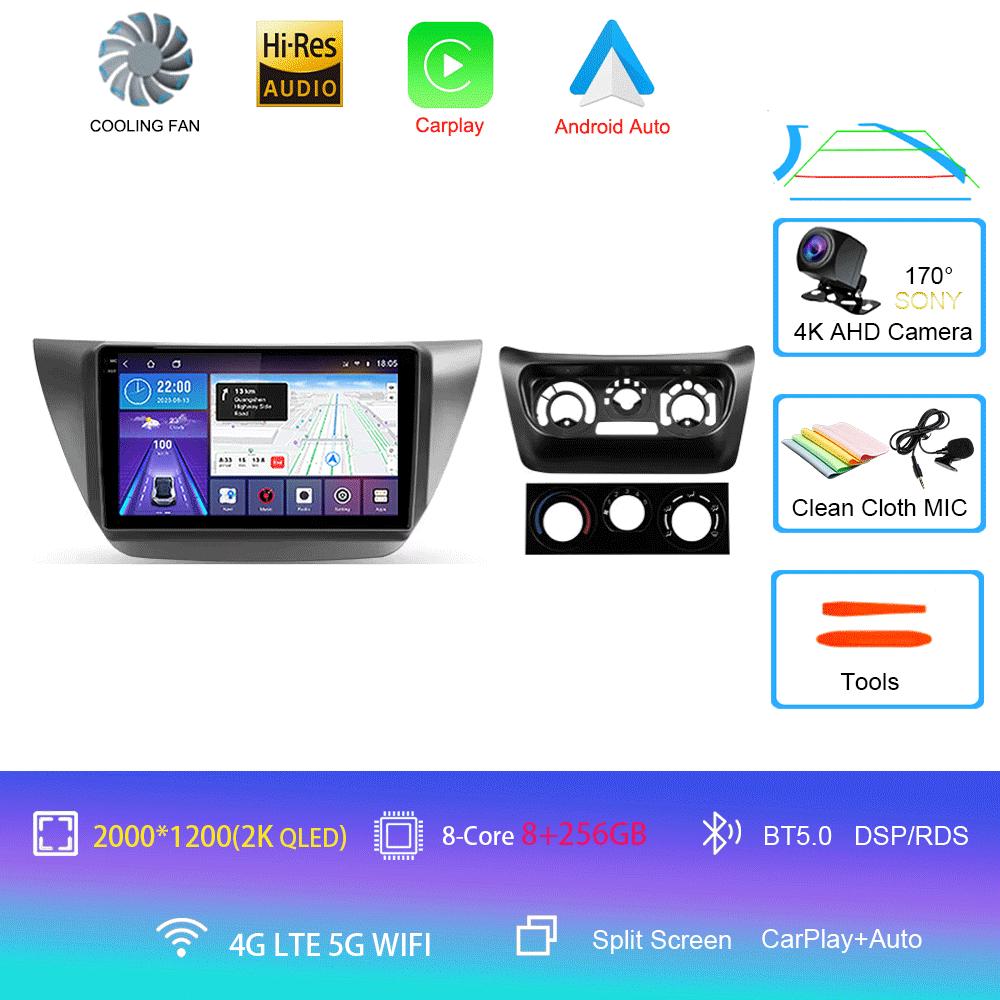 Автомагнитола Android 14 Carplay Для Mitsubishi Lancer 9 CS 2000 2001- 2010 Навигация GPS Мультимедийный проигрыватель WiFi+4G Стерео видео BT