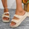 Мода мода Женские тапочки Платформа Пляжная обувь Девушка Уличные шлепанцы EVA шлепанцы Для домашней обуви пряжка Мягкая Толстая подошва Сандалии