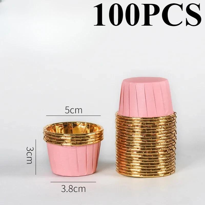 50/100 шт. Маленькая мини-упаковка для кексов, бумажные стаканчики для кексов, обертки для кексов, формочки для выпечки, коробки для кексов, инструменты для самостоятельного приготовления торта, кухонные принадлежности для выпечки