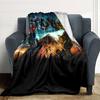 1pc Bumblebee Autobot Digital Printed Flannel Blanket, Super Soft Plush Fleece Bed Cover, Multipurpose Four Seasons Hypoallergenic Quilt for