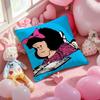 M-Mafalda Cartoon Cushion Cover Pattern Printed Pillowcase for Living Room Sofa Cushion Cover & Bedroom Decor