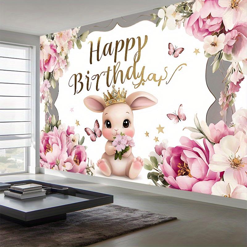 1pc Floral Party Backdrop - Studio Photo Prop