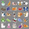 50 Cartoon Animal Graffiti Stickers Cute Hand-drawn Simple Drawing Decorative Water Cup Computer Mobile Phone Case Stickers