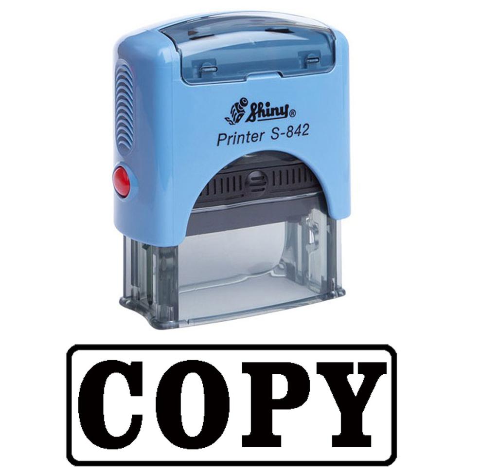 Printtoo COPY Self Inking Rubber Stamp Office Stationery Custom Shiny Stamp