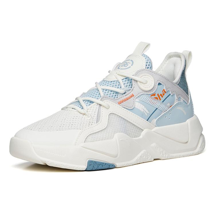 Anta Life Collection Повседневная обувь Мужская Низкая верха Цвет: Слоновая кость Белый/Иллюзорный Синий/Стенной Серый 112238083-5