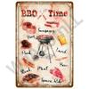 Vintage Tin Sign Dad`s BBQ Yard Outdoor Party Decoration BBQ Zone Metal Sign Plate Retro Barbecue Rules Slogan Decor Accessories