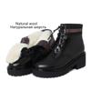 Женские зимние ботинки на платформе, новые, из натуральной кожи, большой размер 41, 42, 43, женские ботильоны, шерстяные, теплые, нескользящие, женские ботинки