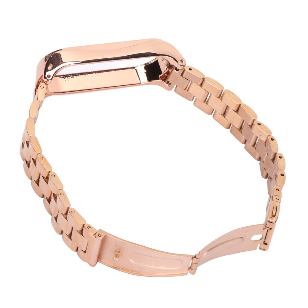 Smartwatch Wrist Band Strap Stainless Steel Anti Lost with Double   Folding Buckle for   Band 6