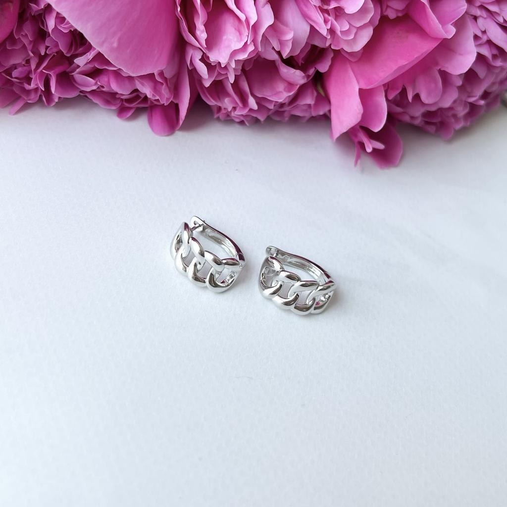 Серебряные серьги без камней (2143338)