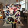1Pc Dandadan Anime Print Flannel Blanket, High quality Comfortable for All Seasons, Home Decor, Warmth and Comfort, Perfect for Christmas Gifts 33
