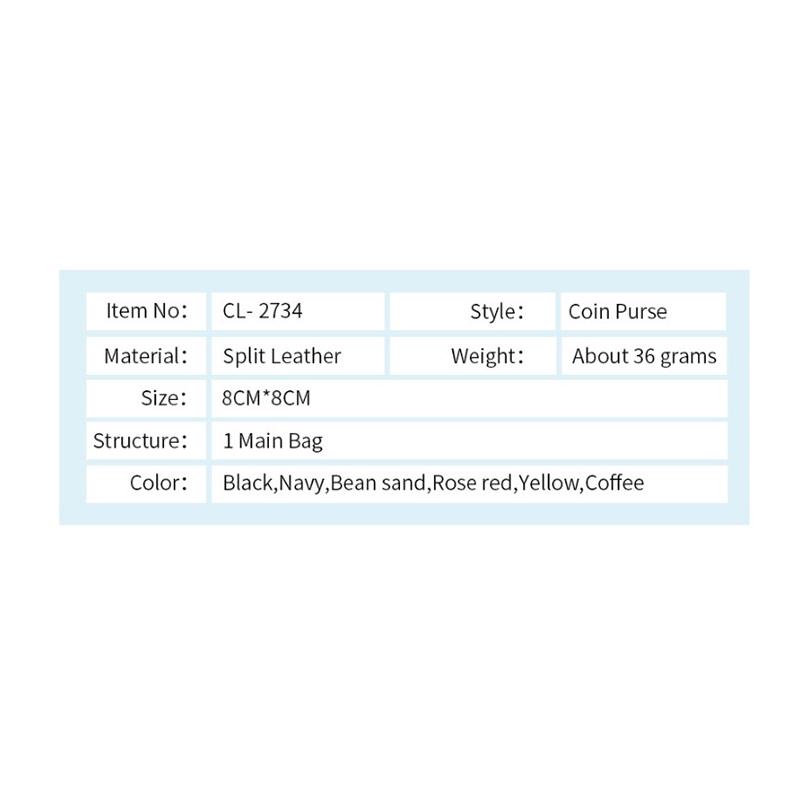 2020 Кожаный кошелек для монет Коровья кожа Мини-кошелек Карман для хранения Сумка