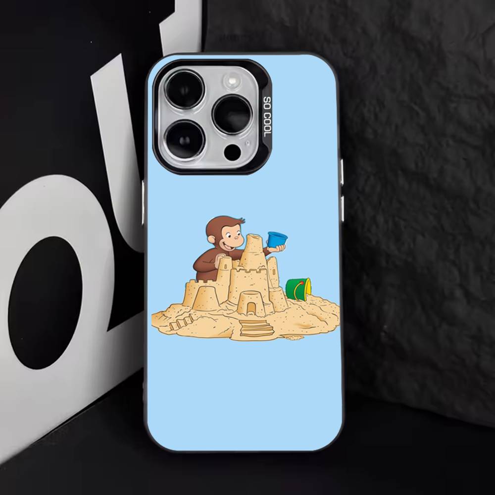 Mokey G-GeorGes Cute For iPhone 17,16,15,14,13,12,11,Pro,Max,Plus,E,Air,Mini Anti Fall Black Matte Hard Bumper Phone Case