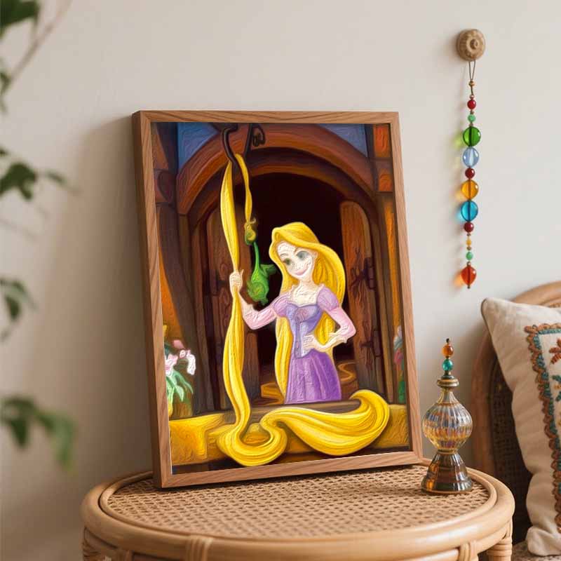Disney Рапунцель из мультфильма «Запутанная история» DIY Масляная живопись Арт-набор для рисования Домашний Декор Стены Ручной работы Подарок для Дома Спальни Гостиной Декор Арт-подарок
