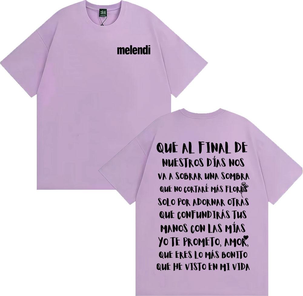 Rapper Melendi Jardín Con Enanitos Lyrics Graphic Tshirt Men Clothing Harajuku Trend Punk Tshirt Oversized Short Sleeve T Shirt