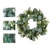 Создание праздничной атмосферы 33 см искусственный венок реалистичные цветы зеленый эвкалиптовый венок листья венок для стены входной двери