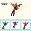 2D Acrylic Bird Art 4 Pcs Hummingbird Wall Colorful Garden Birds Sculpture Outdoor Fence Nature-inspired Decoration Hanging Ornaments for Yard Living