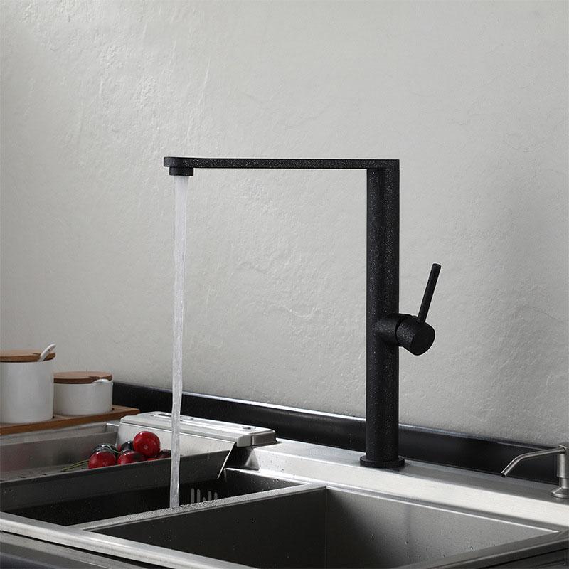 Кухонный смеситель для раковины из нержавеющей стали 304 Никель/Черный/Бежевый Вращающийся на 360 градусов Кухонный кран Смеситель горячей и холодной воды Смеситель для раковины