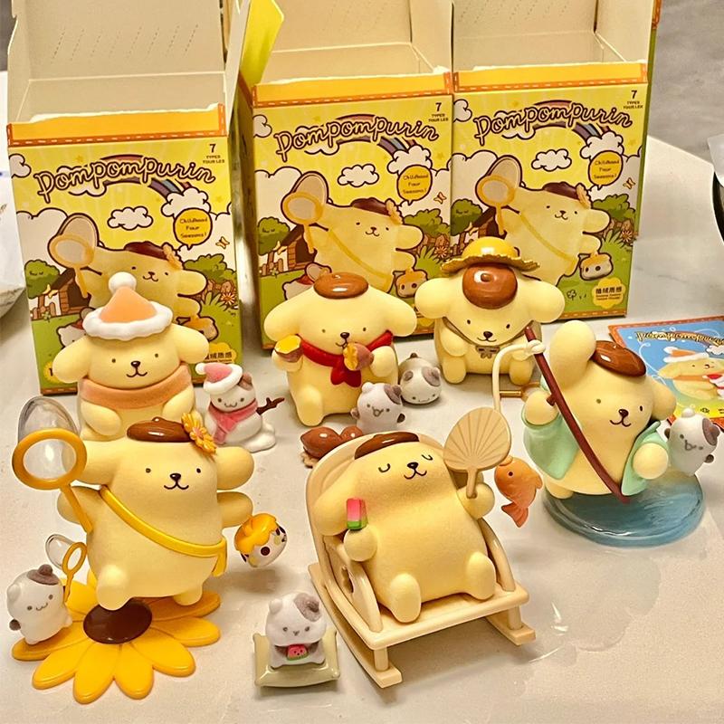 MINISO Pom Pom Purin Серия Четыре Сезона Слепой Бокс PomPomPurin Аниме Экшн Фигурка Сюрприз Мешок Коллекция Модели Игрушки Подарки