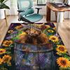 Cow In Flower Field Office Rug Chair Mat, Entryway Carpet, Suitable for Front Door, Bedroom, Living Room, Desk, Holiday Gift
