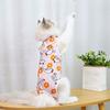 Костюм для отлучения кошек с принтом, четвероногий полиэстер, антилизующая послеродовая одежда, костюм для отъема кошек на весну и лето