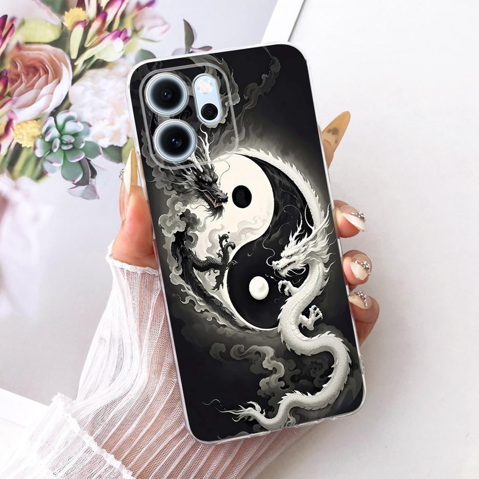 Чехол для Oppo Reno 14 Pro Чехол Reno14 F 5G с рисунком из разноцветных цветов Мягкий тонкий чехол для телефона Для Oppo Reno 14F Reno14 FS Pro Fundas