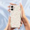 For iPhone 17 Case Small Flower Pattern Printing Straight Edge TPU Phone Back Cover