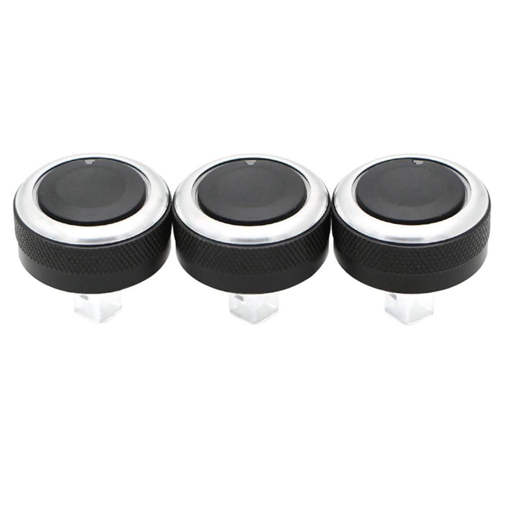 3 шт./компл., автомобильная ручка кондиционера из алюминиевого сплава, ручка переменного тока для Geely Panda 2009-2017, ручка переключателя контроля тепла, аксессуары