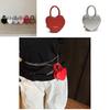 Girl Pu Crossbody Bag With Heart Design And Chain Detail For School And Casual