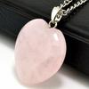 Heart Natural Stone Pendant Necklace Women DIY Handmade Jewelry Gift