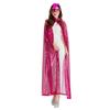 Adult Long Paillette Cape for Women Halloween Party Sequin Cloak Costume Full Length Witch Cosplay Robe for Role-Playing Stage Performances