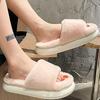 Woman Super Soft Indoor Fur Slippers Winter Platform Warm Plush Slipper Female House Cotton Shoes Bedroom Antiskid Sewing Slides