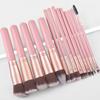 14 шт./набор кистей для макияжа для начинающих, мягкая щетина, кисть для пудры, кисть для румян, кисть для теней для век, полный набор косметических инструментов для женщин и девушек