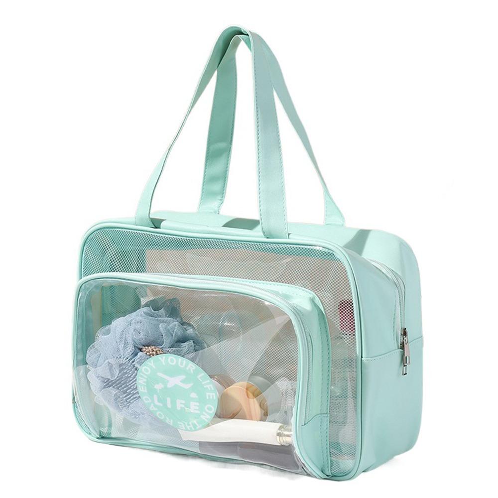 Wet and Dry Separation Toiletry Storage Pouch Large Capacity Clear Toiletry Case Women