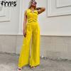 Women's Fashion Casual Summer Spring Solid Color Print Sleeveless V-Neck Blouses & Shirts Trousers Pants Suits