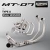 For XSR700 MT07 MT-07 FZ-07 Tracer R7 2014 - 2025 Motorcycle Exhaust System