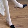 French high heels with half-bag head sandals women's thin heels 2025 women's spring and summer new pointed empty women's shoes