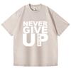 Женская высококачественная повседневная уличная футболка для фитнеса, мягкий спортивный костюм для осени и зимы, топы с принтом «Never Give Up», хлопковая футболка, качественные мужские свитера