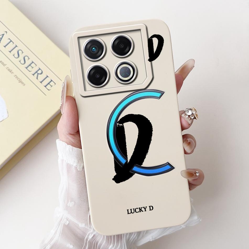 Для Infinix GT 20 Pro X6871 Чехол для телефона с счастливой начальной буквой Для Infinix GT20 Pro 5G Мягкие силиконовые противоударные чехлы
