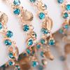 Link Chains for DIY Craft Blue Rhinestone Shell Vintage Style Tassel Chains for DIY Bracelet Supplies