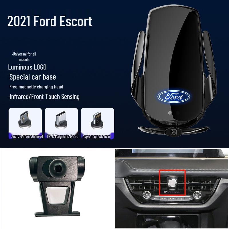 Магнитный беспроводной держатель для телефона с быстрой зарядкой для Ford Focus/Mondeo/Fiesta