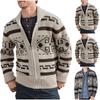 Fashion Lapel Casual Cardigan Coat Long Sleeve Slim Knitted Sweater