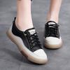 Модная женская обувь для ходьбы из натуральной кожи с мягкой подошвой, летние студенческие кроссовки для джоггинга, повседневные белые черные балетки, женские кеды для скейтбординга