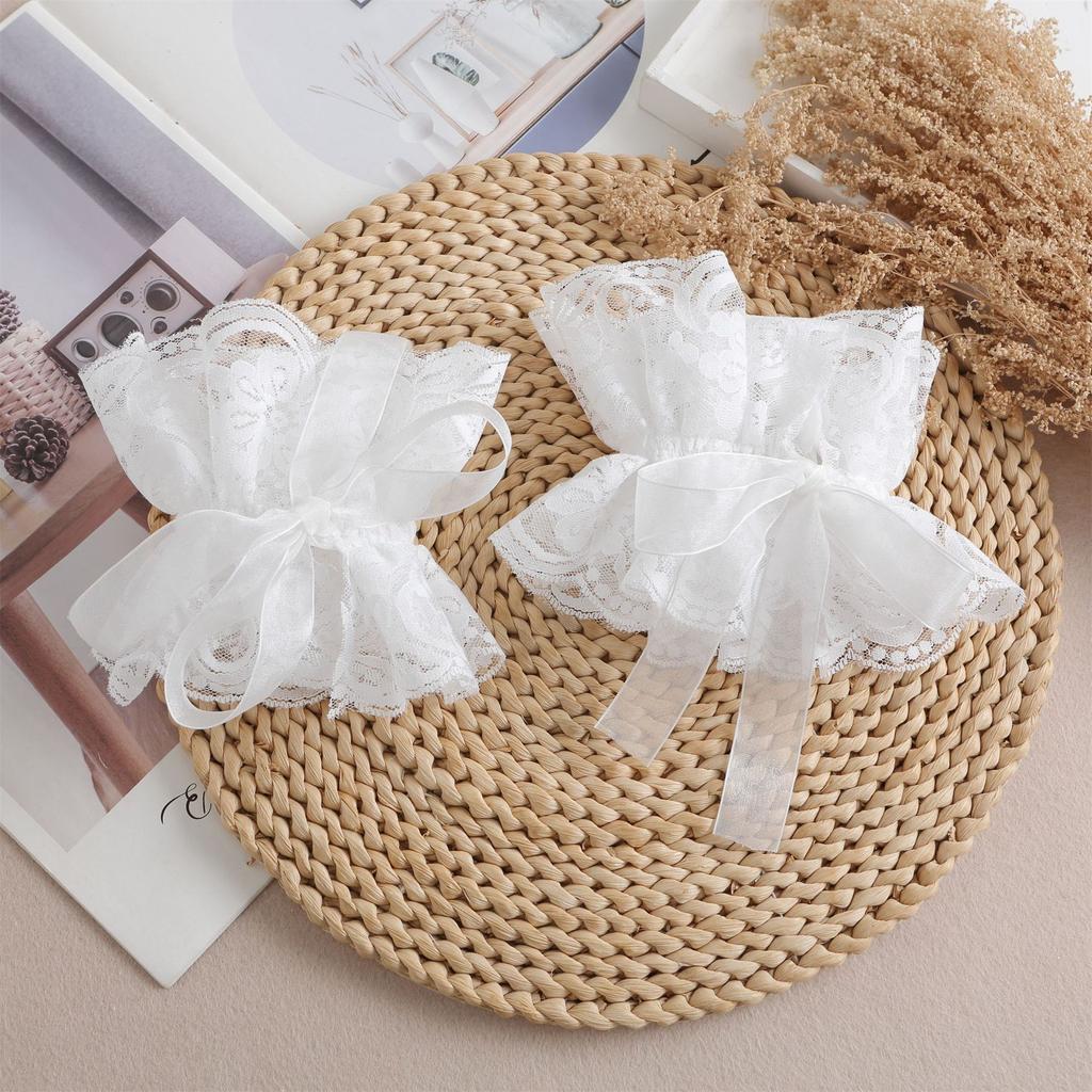 Elegant Bowknots False Sleeves Decorative Wrist Cuffs Arm Sleeves Elegant Universal Fake Sweater Cuffs Accessories