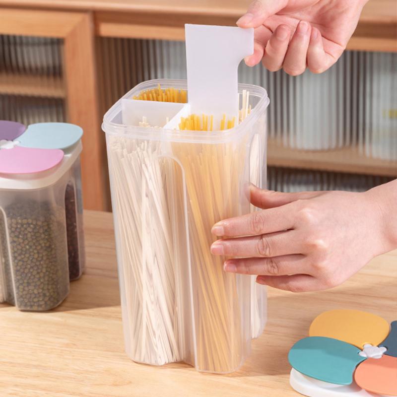1.5/2.3L Cereals Storage Box Sealed Jar with Lid Grain Noodle Tea Food Keep Fresh Container Kitchen Storage Supplies