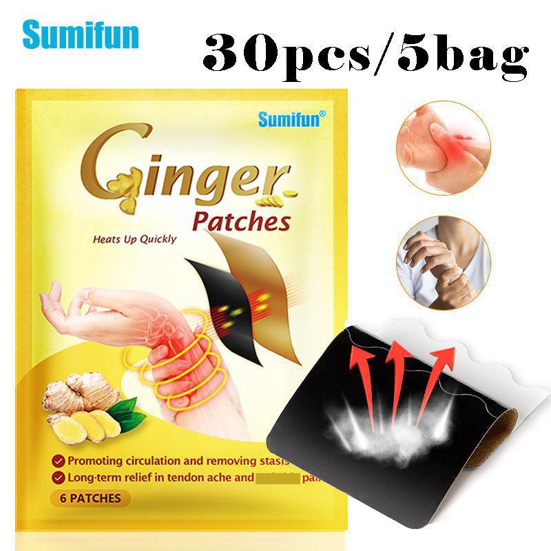 Sumifun Имбирь Черный Пластырь Самонагревающаяся Паста Для Облегчения Боли В Запястье Боль В Большом Пальце Травяной Пластырь