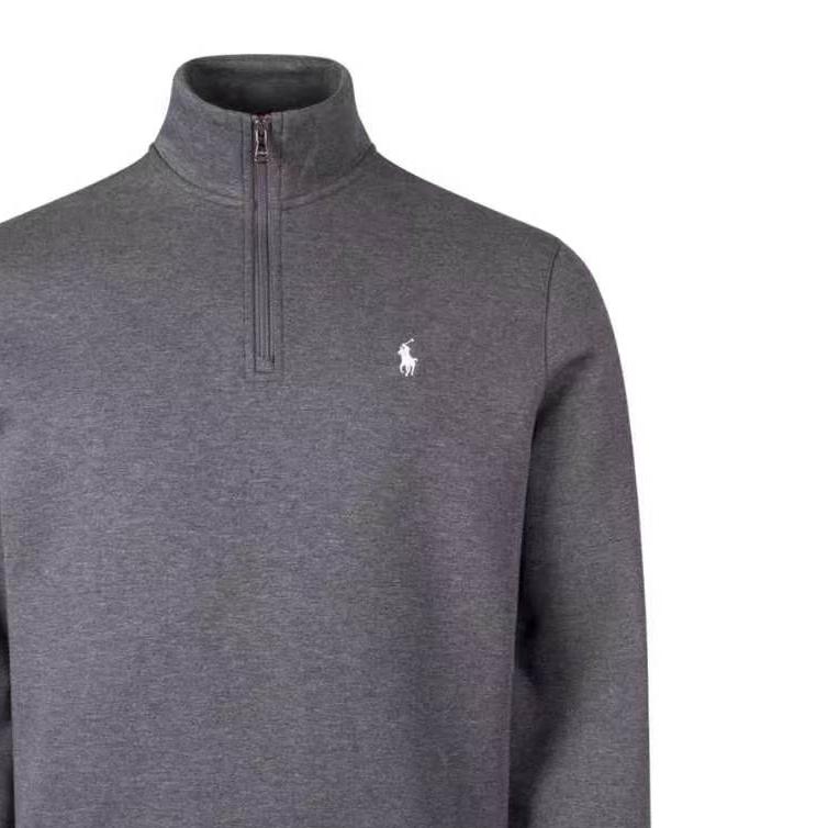 Polo Ralph Lauren FW25 Свитшот-пуловер с высоким воротником и молнией на половину, с длинным рукавом, обычного кроя, мужской, 710P11185-008