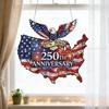Yousheng USA 250-летний юбилейный Ловец Солнца 1776-2026 Акриловое Подвесное Украшение на Окно Американский Орел Патриотический Ловец Солнца Мемориальный Подарок на 4 июля