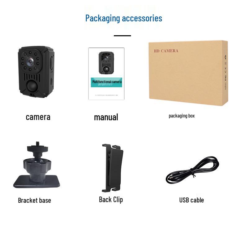 HD-камера MD31PIR: Батарея 11H, Инфракрасное ночное видение, Обнаружение движения, Клип-рекордер для занятий спортом на открытом воздухе