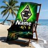 Custom Name Personalized Borussia Monchengladbach Print Beach Towel, for Trip Camping Beach Party Home Decor, Birthday Gift for Family & Friends